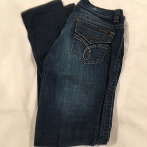 Calvin Klein dark bootcut jeans - size 6